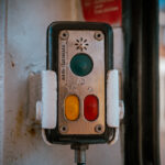 Das Foto zeigt Details in einer Grubenlok an der Zeche Friedrich Heinrich