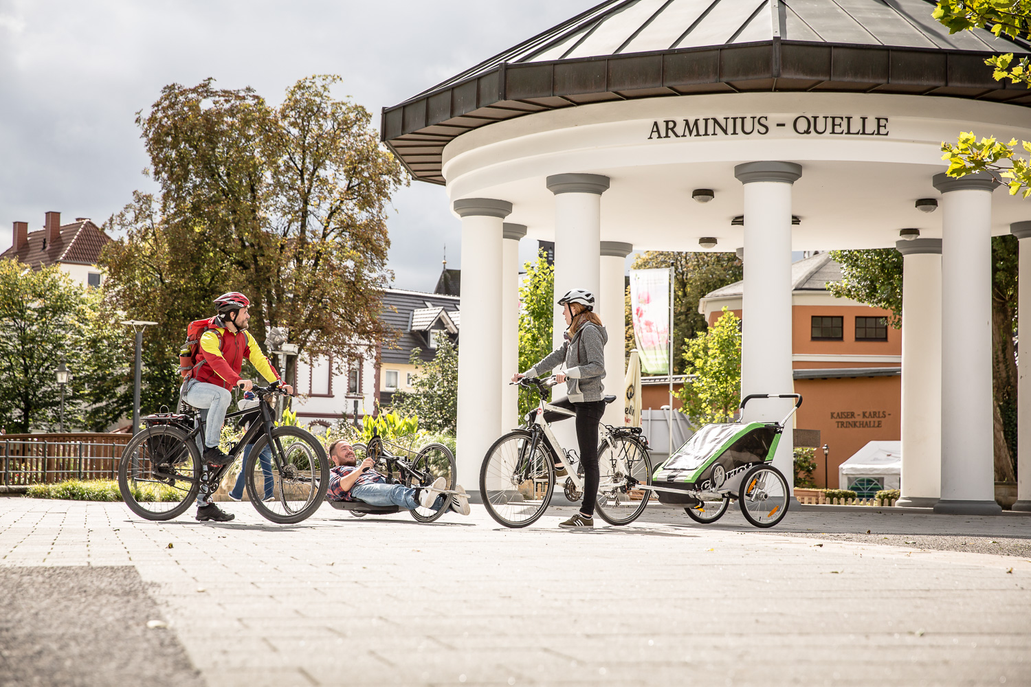 Das Foto zeigt Radfahrer auf der Römer-Lippe-Route