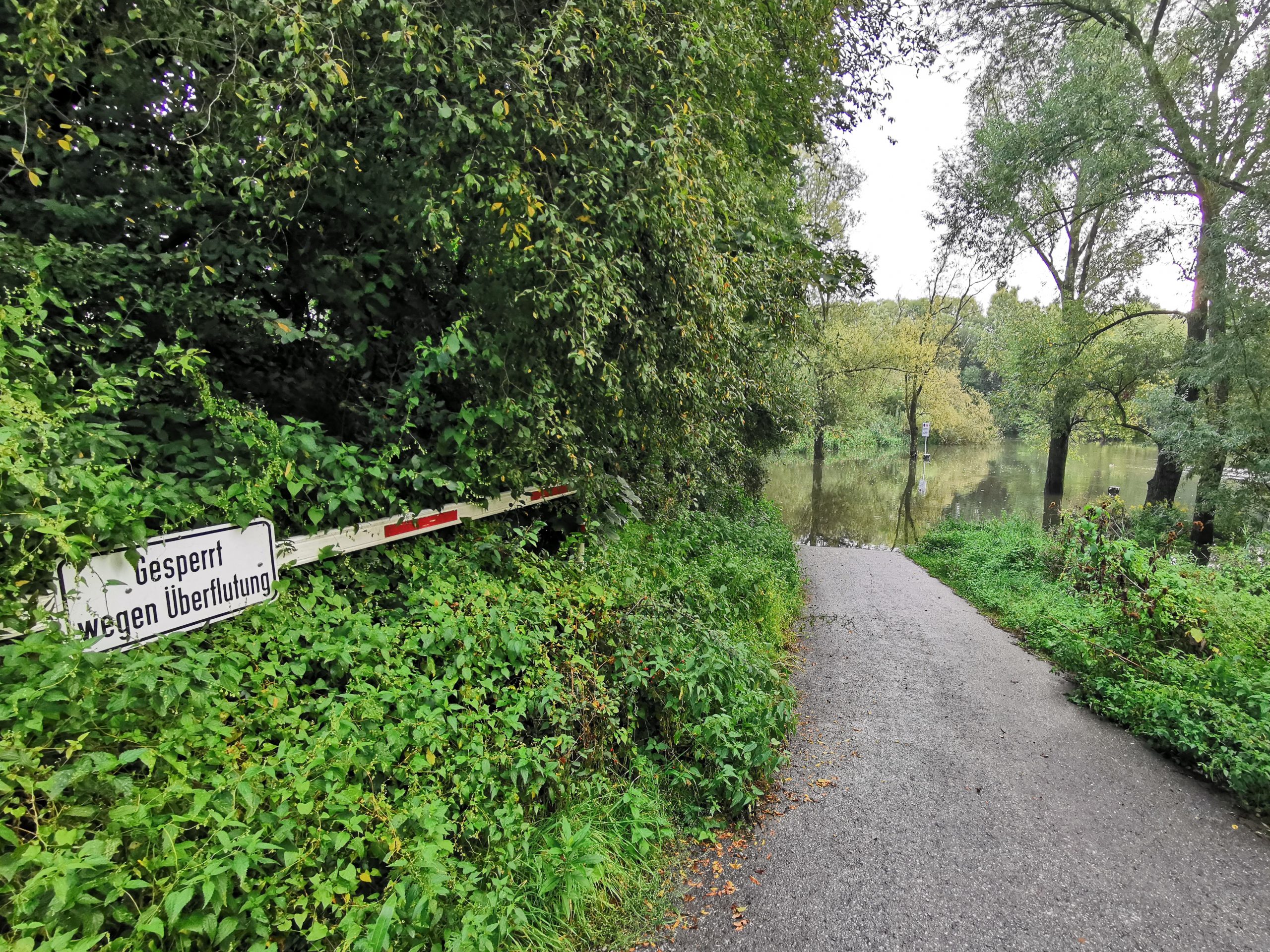 Das Foto zeigt eine Überflutung in Lippstadt an der Römer-Lippe-Route