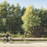 Das Bild zeigt ein Förderrad auf dem Gelände UNESCO-Welterbe Zollverein